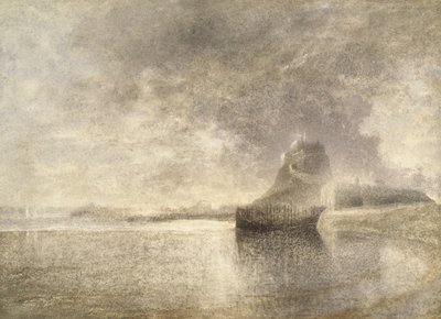 Holy Islandin linna, Northumbria, noin 1882-3 (vesiväri paperille). tekijältä Alfred William Hunt