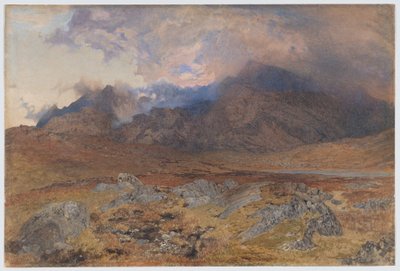 Snowdon huhtikuisen raekuuron jälkeen [tai Snowdon pilvien hälvetessä] tekijältä Alfred William Hunt