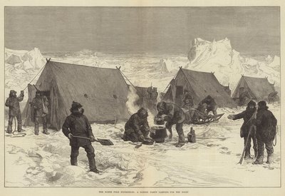 North Pole Expedition, kelkkabileet yötä varten tekijältä Alfred William Hunt