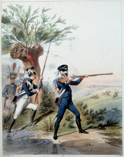 Napoleonin armeija: Keisarillinen kaarti. Kaiverrus Alfred De Marbot (1800-luku) 1809. Malmaison, Linnamuseo. tekijältä Alfred de (after) Marbot