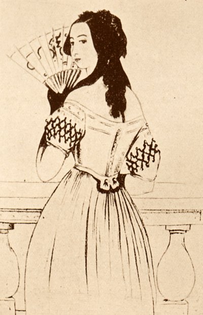George Sand (piirustus) tekijältä Alfred de Musset