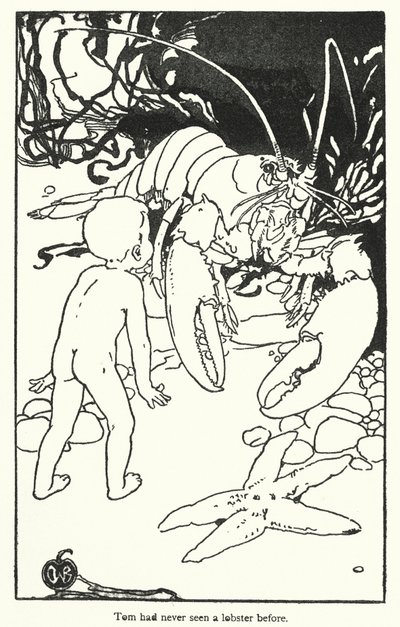 Kuvitus Charles Kingsleyn teokseen The Water-Babies (litografia). tekijältä Alice Bolingbroke (after) Woodward