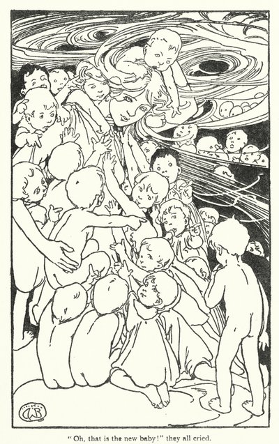 Kuvitus Charles Kingsleyn teokseen The Water-Babies (litografia). tekijältä Alice Bolingbroke (after) Woodward