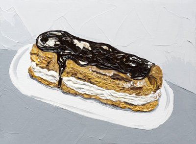 Suklaa-eclair-maalaus tekijältä Alice Straker
