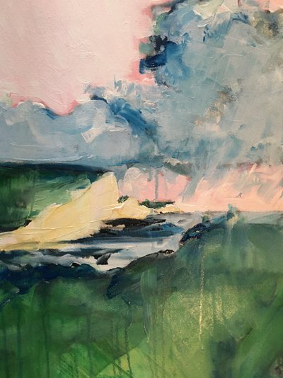 Dramaattinen vaaleanpunainen taivasmaisema tekijältä Alice White