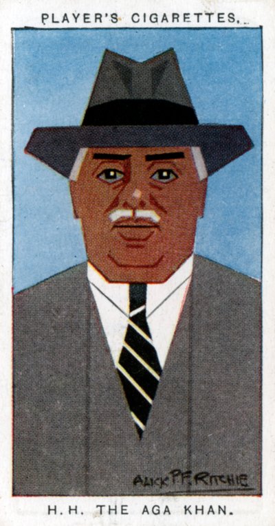 Aga Khan III Mohammed Shah, ismailisien johtaja, 1926. tekijältä Alick P. F. Ritchie