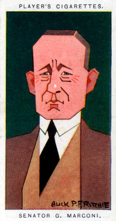 Guglielmo Marconi, italialainen keksijä, 1926. tekijältä Alick P. F. Ritchie