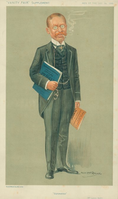Herra Lucien Wolf, Diplomaticus, 20. joulukuuta 1911, Vanity Fair -sarjakuva tekijältä Alick P. F. Ritchie