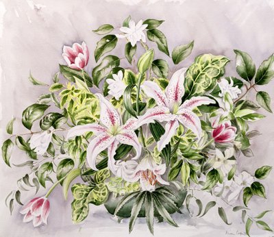 Asetelma liljojen kanssa, 1996 tekijältä Alison Cooper