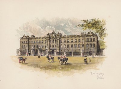 Tuttu Lontoo: Buckinghamin palatsi (värilitro) tekijältä Allan F. Barraud