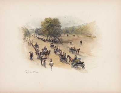 Tuttu Lontoo: Rotten Row (värilitra) tekijältä Allan F. Barraud