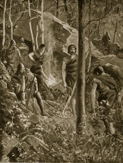 Brian Boru lainsuojattomana, kuvitus teoksesta "Hutchinson