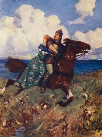 Lintujen taistelu (värillinen litografia) tekijältä Allan Stewart