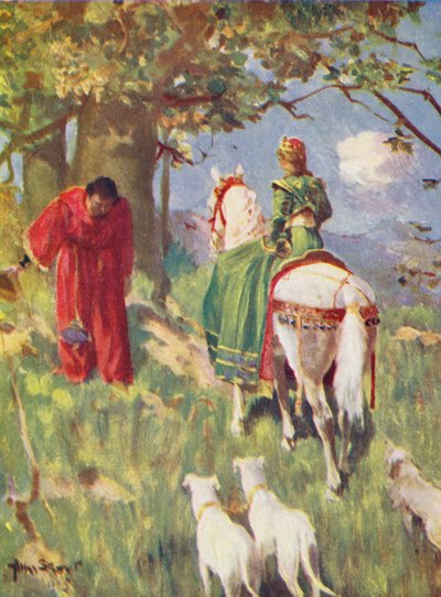 Thomas the Rhymer (värilitografia) tekijältä Allan Stewart