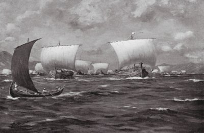 Kserkses ruoskii Hellespontia (litografia) tekijältä Allan Stewart