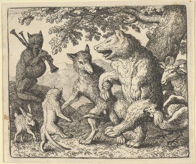 Juhla karhun ja suden kunniaksi, 1650-75. tekijältä Allart van Everdingen