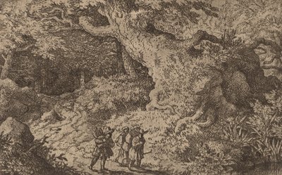 Paksu metsä, luultavasti n. 16451656. tekijältä Allart van Everdingen