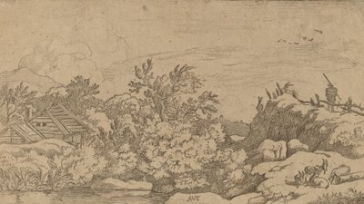 Vuohilauma kukkulalla, luultavasti n. 16451656. tekijältä Allart van Everdingen