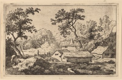Mylly vesiputouksen alla, luultavasti n. 16451656. tekijältä Allart van Everdingen