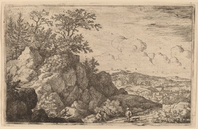 Talonpoika koiransa kanssa, luultavasti n. 16451656. tekijältä Allart van Everdingen
