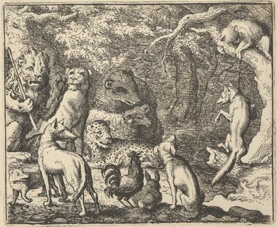 Renard pyytää tunnustusta, 1650-75. tekijältä Allart van Everdingen