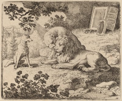 Reynard kuvaa kadonneita aarteita, luultavasti n. 16451656. tekijältä Allart van Everdingen