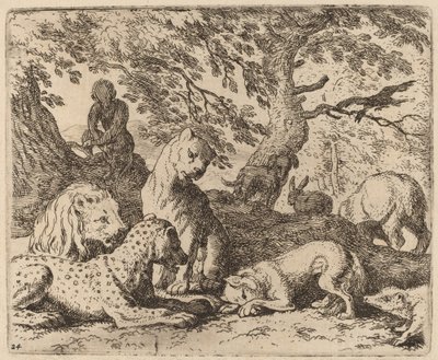 Reynard Winds His Tale and Wrongs His Father, luultavasti c. 16451656. tekijältä Allart van Everdingen