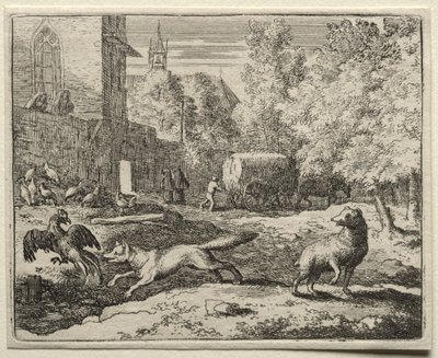 Reynard the Fox: Reynard Chasing Hens tekijältä Allart van Everdingen