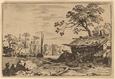 Ruinous Hut, luultavasti n. 16451656. tekijältä Allart van Everdingen