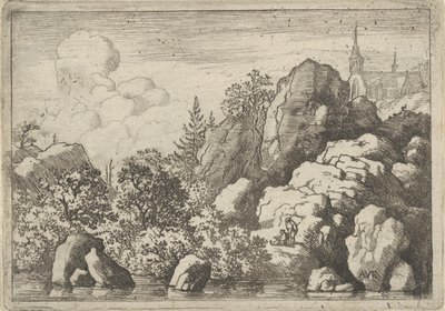 Kirkko kukkulalla, 1600-luku. tekijältä Allart van Everdingen