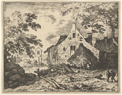 Heinänaaras liikkuvalla katolla, 1600-luku. tekijältä Allart van Everdingen