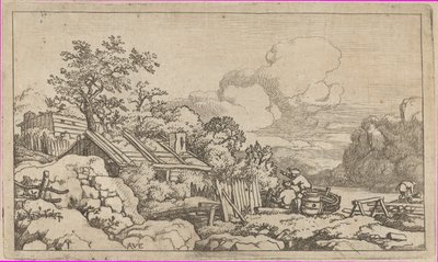 Puusepän kota, 1600-luku. tekijältä Allart van Everdingen