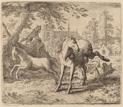 Tamma ja susi, luultavasti n. 16451656. tekijältä Allart van Everdingen