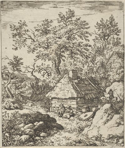 Myllynkivi lähellä tynnyriä, 1600-luku. tekijältä Allart van Everdingen