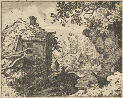 Olkimaja takaa katsottuna, 1600-luku. tekijältä Allart van Everdingen