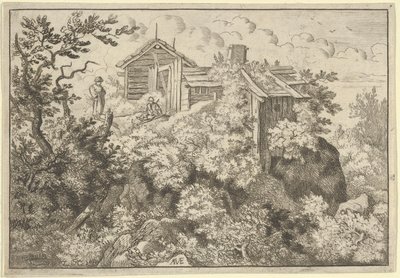Kolme mökkiä kukkulalla, 1600-luku. tekijältä Allart van Everdingen