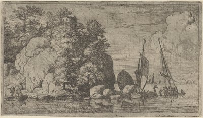 Kaksi venettä joella, 1600-luku. tekijältä Allart van Everdingen