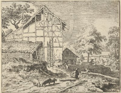 Kaksi tikkaat, 1600-luku. tekijältä Allart van Everdingen