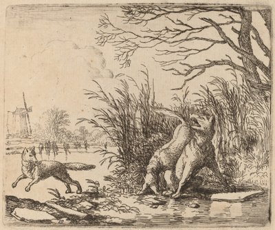 The Wolves on the Ice, luultavasti c. 16451656. tekijältä Allart van Everdingen