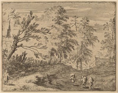 Kolme Porteria, luultavasti n. 16451656. tekijältä Allart van Everdingen