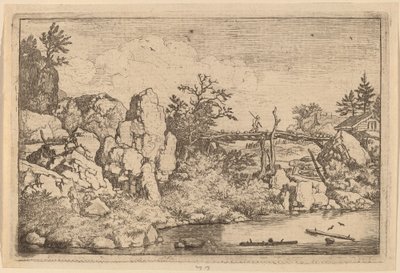 Kaksi tukkia vedessä, luultavasti n. 16451656. tekijältä Allart van Everdingen