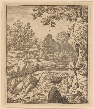 Vesiputous, luultavasti c. 16451656. tekijältä Allart van Everdingen