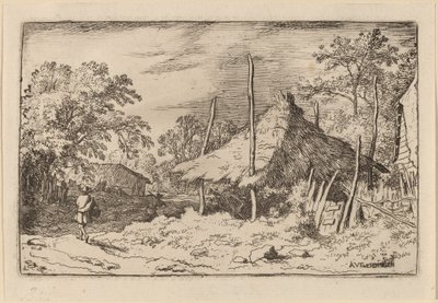 Pyörä Hay Barnin alla, luultavasti n. 16451656. tekijältä Allart van Everdingen