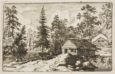 Nainen katselee venettä tekijältä Allart van Everdingen