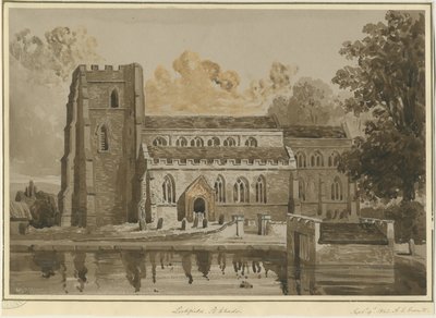 Lichfield - St. Chadin kirkko: punainen seepiapiirros, 9. syyskuuta 1842 (piirustus) tekijältä Allen Edward Everitt