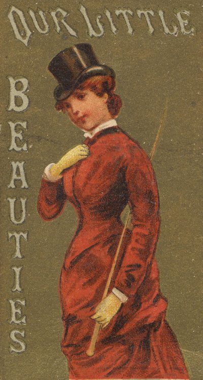 Tytöt ja lapset -sarjasta N58, joka mainostaa Pienet kaunottaremme savukkeita kaikille..., 1887. tekijältä Allen and Ginter