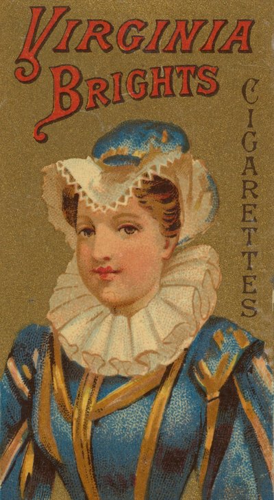 Tytöt ja lapset -sarjasta N64, joka mainostaa Virginia Brights -savukkeita Allenille &..., 1886. tekijältä Allen and Ginter