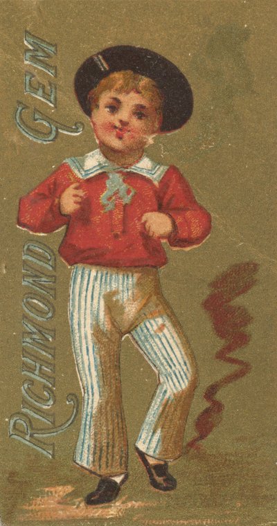 Tytöt ja lapset -sarjasta N65, joka mainostaa Richmond Gem -savukkeita Allenille &..., ca. 1886. tekijältä Allen and Ginter