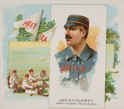 James H. Fogarty, Right Fielder, Philadelphia, Worlds Champions, toinen sarja N43..., 1888. tekijältä Allen and Ginter