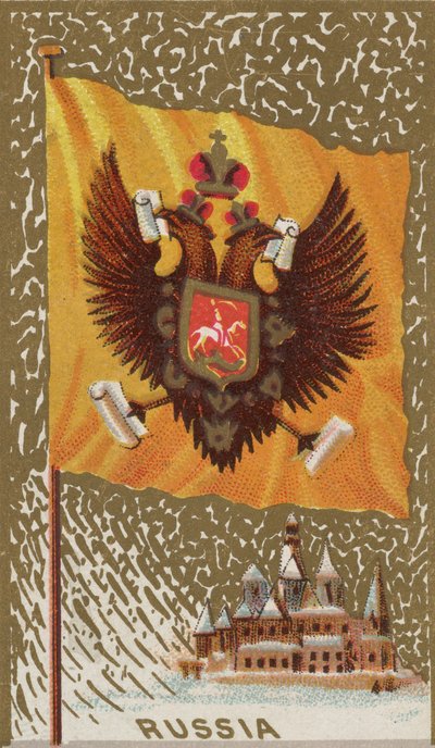 Venäjä, Flags of All Nations, sarja 1 N9 Allen & Ginter Cigarettes Brandsille, 1887. tekijältä Allen and Ginter